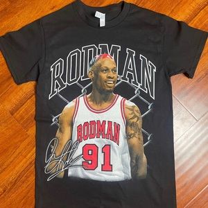 Deadstock Retro Dennis Rodman Arched Spellout Tee